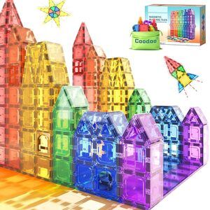 Magnetic Tiles Kids Toys STEM Magnet Toy for Toddler Magnetic Blocks